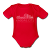 Kansas City, Missouri Baby Bodysuit - Organic Skyline Kansas City Baby Bodysuit - red