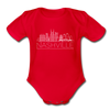 Nashville, Tennessee Baby Bodysuit - Organic Skyline Nashville Baby Bodysuit - red