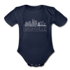 Nashville, Tennessee Baby Bodysuit - Organic Skyline Nashville Baby Bodysuit - dark navy