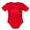 Las Vegas, Nevada Baby Bodysuit - Organic Skyline Las Vegas Baby Bodysuit - red