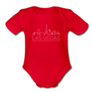 Las Vegas, Nevada Baby Bodysuit - Organic Skyline Las Vegas Baby Bodysuit - red