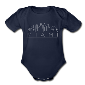 Miami, Florida Baby Bodysuit - Organic Skyline Miami Baby Bodysuit