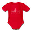 Omaha, Nebraska Baby Bodysuit - Organic Skyline Omaha Baby Bodysuit - red