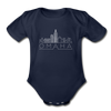 Omaha, Nebraska Baby Bodysuit - Organic Skyline Omaha Baby Bodysuit - dark navy