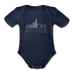 Omaha, Nebraska Baby Bodysuit - Organic Skyline Omaha Baby Bodysuit - dark navy