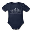 Louisville, Kentucky Baby Bodysuit - Organic Skyline Louisville Baby Bodysuit - dark navy