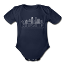 Louisville, Kentucky Baby Bodysuit - Organic Skyline Louisville Baby Bodysuit - dark navy