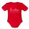 Milwaukee, Wisconsin Baby Bodysuit - Organic Skyline Milwaukee Baby Bodysuit - red
