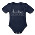 Milwaukee, Wisconsin Baby Bodysuit - Organic Skyline Milwaukee Baby Bodysuit - dark navy