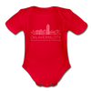 Oklahoma City, Oklahoma Baby Bodysuit - Organic Skyline Oklahoma City Baby Bodysuit - red