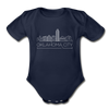 Oklahoma City, Oklahoma Baby Bodysuit - Organic Skyline Oklahoma City Baby Bodysuit - dark navy