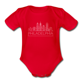 Philadelphia, Pennsylvania Baby Bodysuit - Organic Skyline Philadelphia Baby Bodysuit