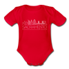 Sacramento, California Baby Bodysuit - Organic Skyline Sacramento Baby Bodysuit - red