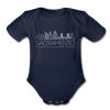 Sacramento, California Baby Bodysuit - Organic Skyline Sacramento Baby Bodysuit - dark navy