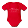 Orlando, Florida Baby Bodysuit - Organic Skyline Orlando Baby Bodysuit - red