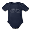 Phoenix, Arizona Baby Bodysuit - Organic Skyline Phoenix Baby Bodysuit - dark navy