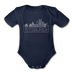 Pittsburgh, Pennsylvania Baby Bodysuit - Organic Skyline Pittsburgh Baby Bodysuit - dark navy