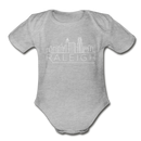 Raleigh, North Carolina Baby Bodysuit - Organic Skyline Raleigh Baby Bodysuit - heather gray