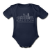 Raleigh, North Carolina Baby Bodysuit - Organic Skyline Raleigh Baby Bodysuit - dark navy