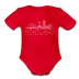 Portland, Oregon Baby Bodysuit - Organic Skyline Portland Baby Bodysuit - red