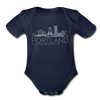 Portland, Oregon Baby Bodysuit - Organic Skyline Portland Baby Bodysuit - dark navy