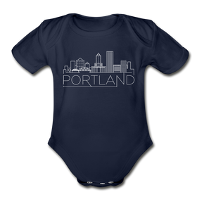 Portland, Oregon Baby Bodysuit - Organic Skyline Portland Baby Bodysuit