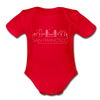 San Francisco, California Baby Bodysuit - Organic Skyline San Francisco Baby Bodysuit - red