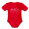 Savannah, Georgia Baby Bodysuit - Organic Skyline Savannah Baby Bodysuit - red