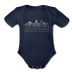 Savannah, Georgia Baby Bodysuit - Organic Skyline Savannah Baby Bodysuit - dark navy