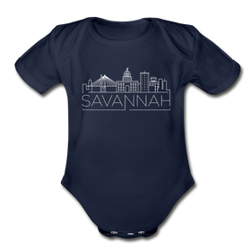 Savannah, Georgia Baby Bodysuit - Organic Skyline Savannah Baby Bodysuit