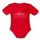 San Antonio, Texas Baby Bodysuit - Organic Skyline San Antonio Baby Bodysuit - red