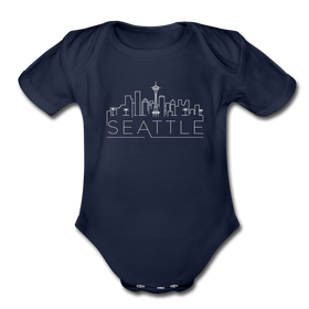 Seattle, Washington Baby Bodysuit - Organic Skyline Seattle Baby Bodysuit