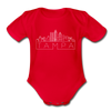 Tampa, Florida Baby Bodysuit - Organic Skyline Tampa Baby Bodysuit - red