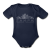 Tampa, Florida Baby Bodysuit - Organic Skyline Tampa Baby Bodysuit - dark navy