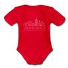 Virginia Beach, Virginia Baby Bodysuit - Organic Skyline Virginia Beach Baby Bodysuit - red