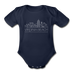 Virginia Beach, Virginia Baby Bodysuit - Organic Skyline Virginia Beach Baby Bodysuit - dark navy