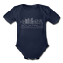 Sioux Falls, South Dakota Baby Bodysuit - Organic Skyline Sioux Falls Baby Bodysuit - dark navy