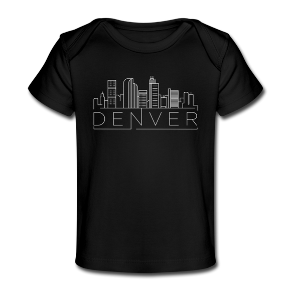 Denver, Colorado Baby T-Shirt - Organic Skyline Denver Infant T-Shirt - black