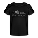 Albuquerque, New Mexico Baby T-Shirt - Organic Skyline Albuquerque Infant T-Shirt - black