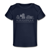 Albuquerque, New Mexico Baby T-Shirt - Organic Skyline Albuquerque Infant T-Shirt - dark navy