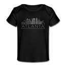 Atlanta, Georgia Baby T-Shirt - Organic Skyline Atlanta Infant T-Shirt - black