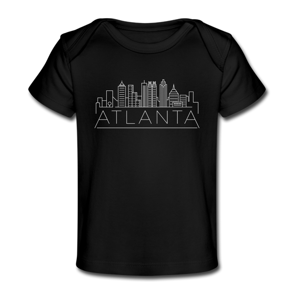 Atlanta, Georgia Baby T-Shirt - Organic Skyline Atlanta Infant T-Shirt - black