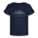 Atlanta, Georgia Baby T-Shirt - Organic Skyline Atlanta Infant T-Shirt - dark navy