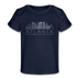 Atlanta, Georgia Baby T-Shirt - Organic Skyline Atlanta Infant T-Shirt - dark navy