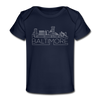 Baltimore, Maryland Baby T-Shirt - Organic Skyline Baltimore Infant T-Shirt - dark navy