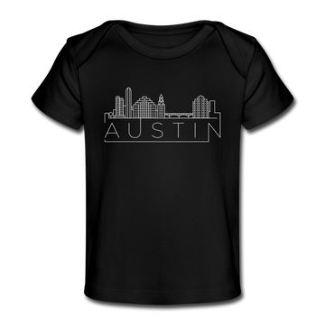 Austin, Texas Baby T-Shirt - Organic Skyline Austin Infant T-Shirt - black
