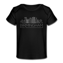 Birmingham, Alabama Baby T-Shirt - Organic Skyline Birmingham Infant T-Shirt - black