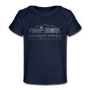 Colorado Springs, Colorado Baby T-Shirt - Organic Skyline Colorado Springs Infant T-Shirt - dark navy