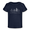Charlotte, North Carolina Baby T-Shirt - Organic Skyline Charlotte Infant T-Shirt - dark navy