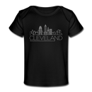 Cleveland, Ohio Baby T-Shirt - Organic Skyline Cleveland Infant T-Shirt - black